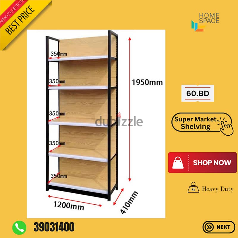 New Heavy Duty Super Market shelvings availabe for saels 0