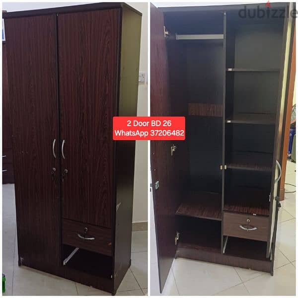 2 door wardrobe and other items for sale with Delivery 0