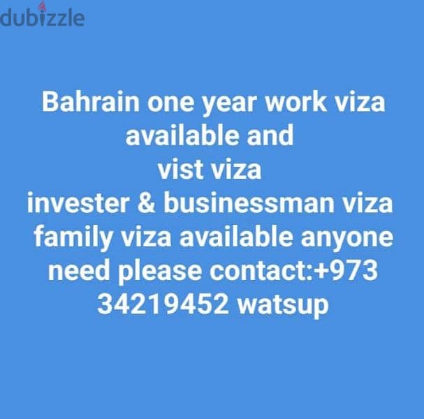 bahrain work viza available 0