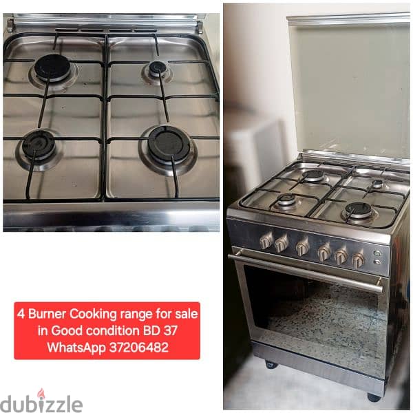 Cooking range and other items for sale with Delivery 4