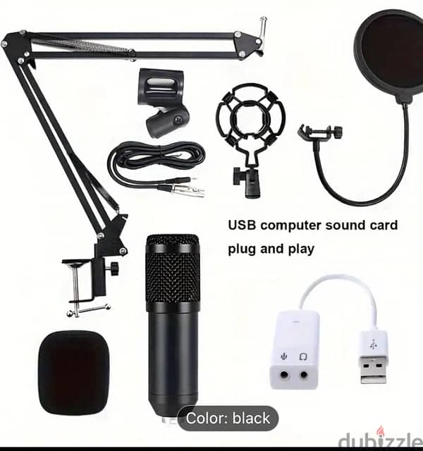 Professional Adjustable Desktop Microphone with Stand Set 0