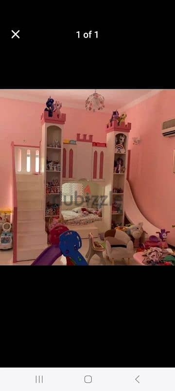 Pink Modern Bunk bed for kids