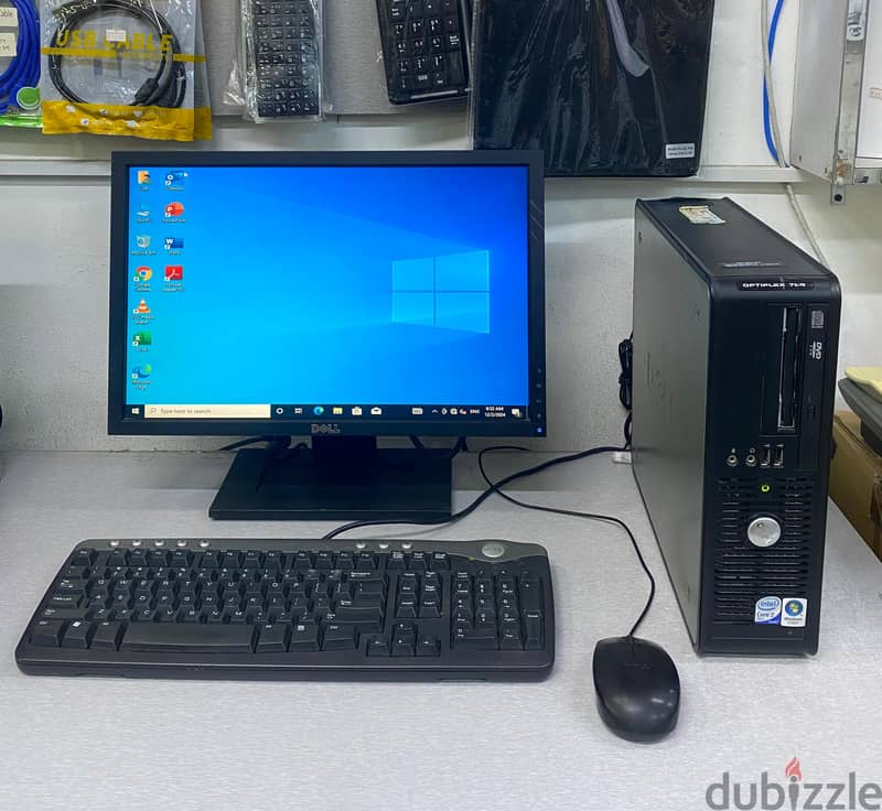 Dell SFF Core 2Duo Fast Working Computer Set With 19"Monitor 500GB HDD 0