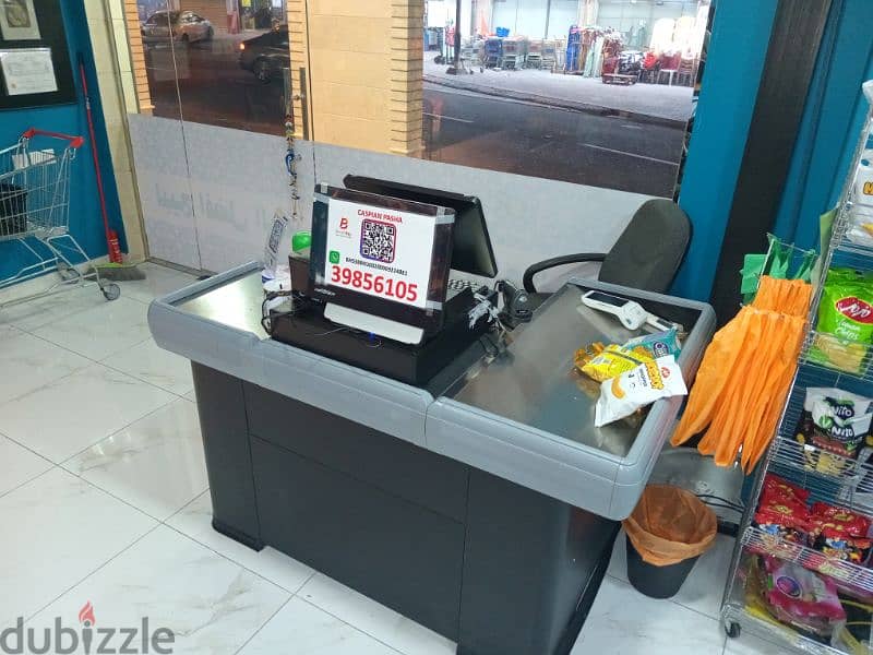 Point of Sale with Cash box, Bar code scanner, Bill generator machine 1