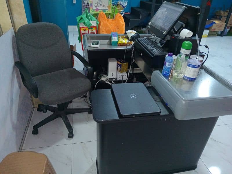 Point of Sale with Cash box, Bar code scanner, Bill generator machine 3