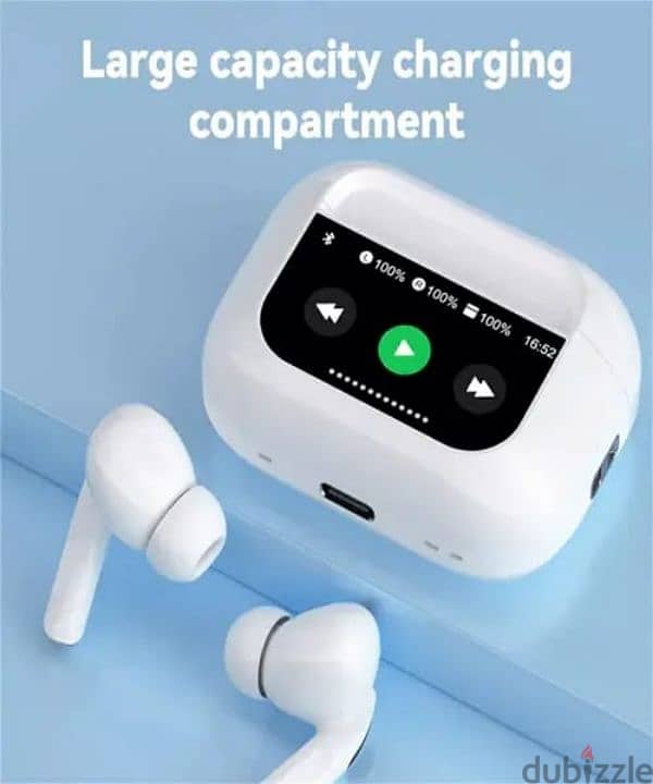 Touch Screen Bluetooth Headset With Screen TWS Active Noise Reduction 2