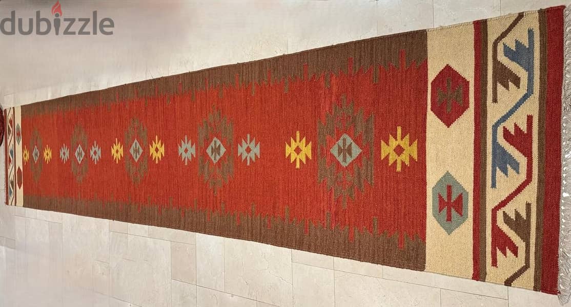 Handwoven Kilim Rug– Double-Sided, (Package Offer Available) 8