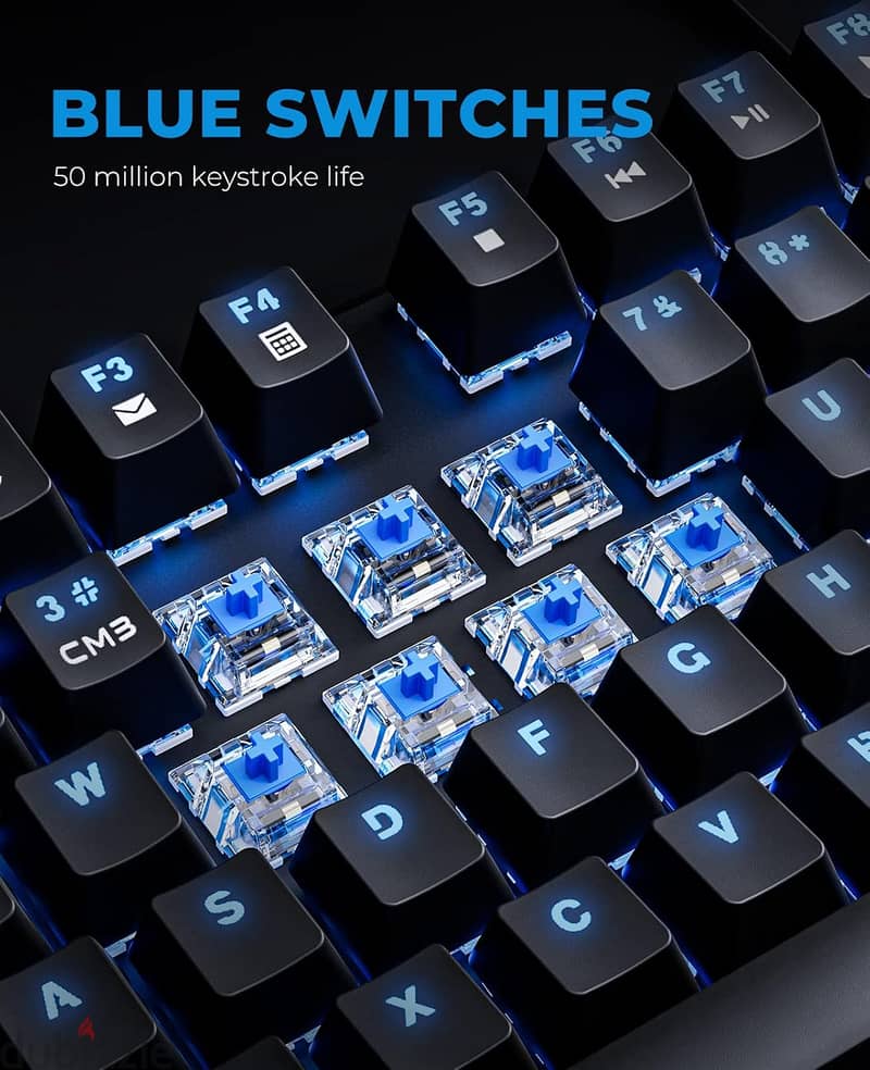 Mechanical Keyboard - RGB - FULL SIZE - BLUE SWITCHES 5