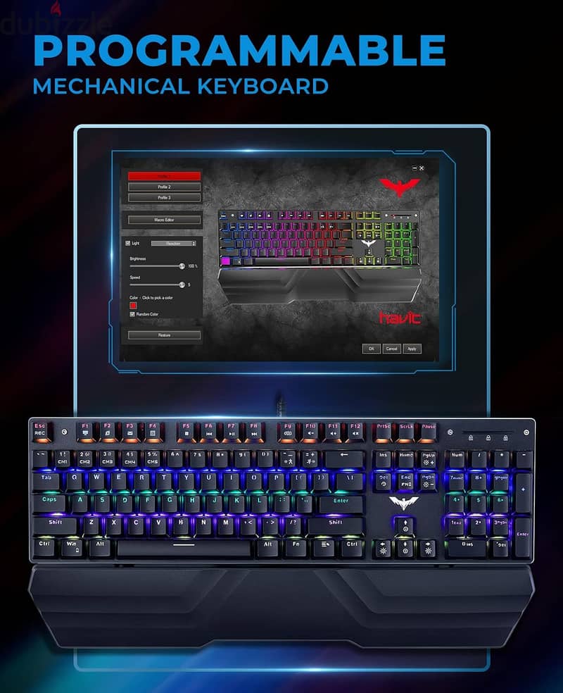 Mechanical Keyboard - RGB - FULL SIZE - BLUE SWITCHES 6