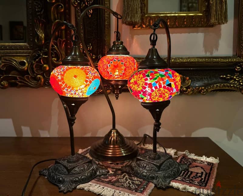 Turkish Mosaic Table Swan Lamp - Handmade, bought from Istanbul Bazar 0