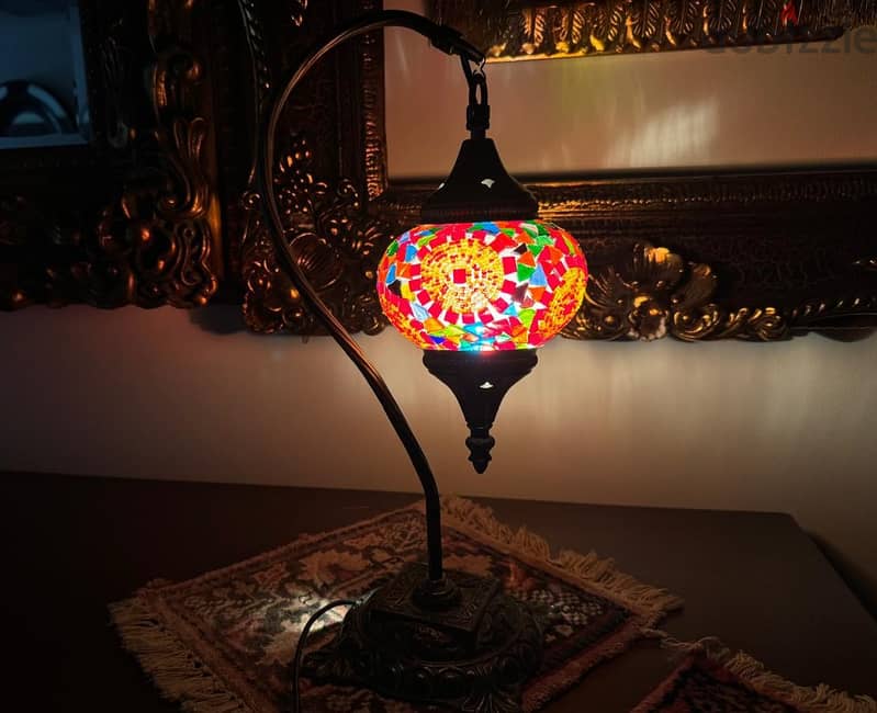 Turkish Mosaic Table Swan Lamp - Handmade, bought from Istanbul Bazar 9