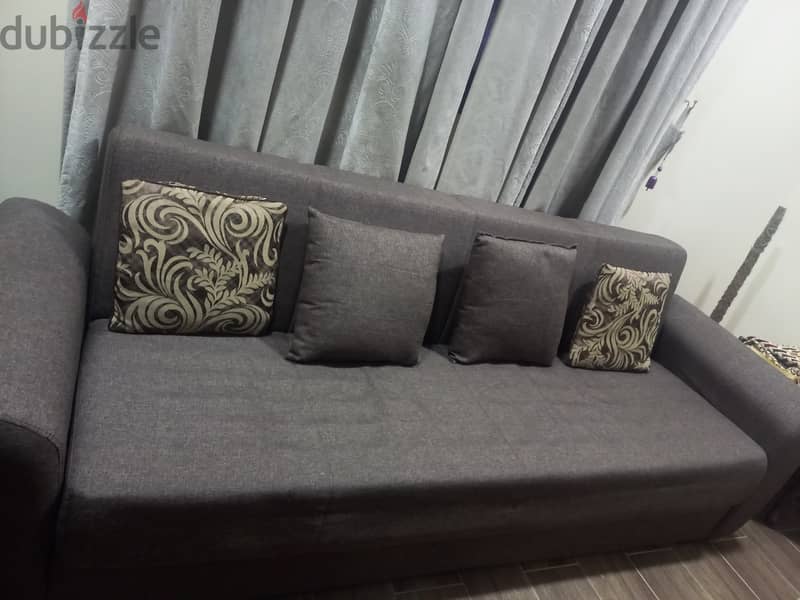 4 seater sofa cum bed with storage 0