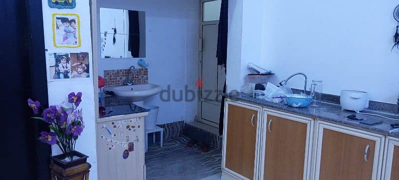 one studio flat for rent sanad near gulf university full furnished 6