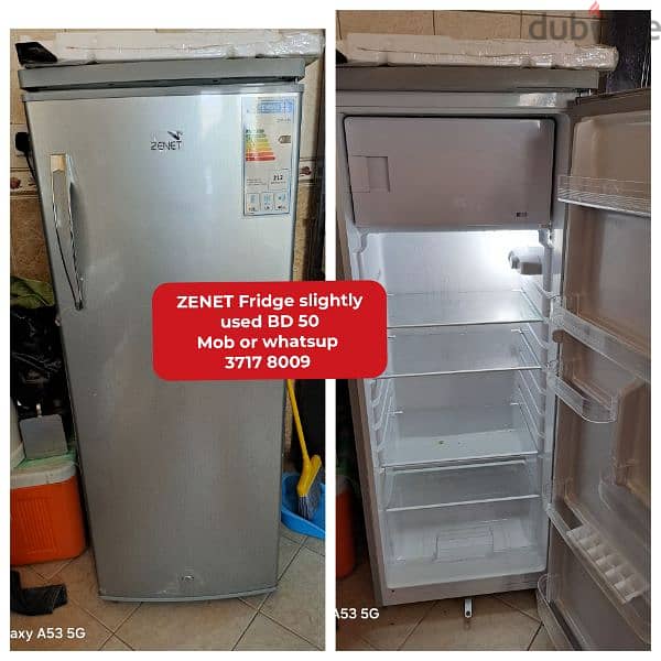 ZENET fridge slightly used and other household items for sale 0