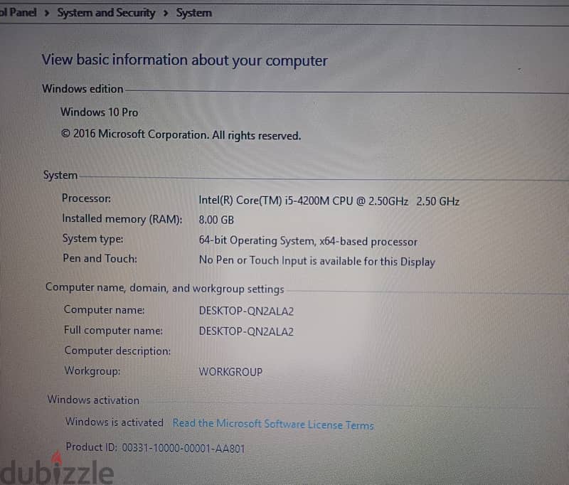 Hello i want to sale my laptop hp core i5 8gb ram HARD dic 500 gb 2