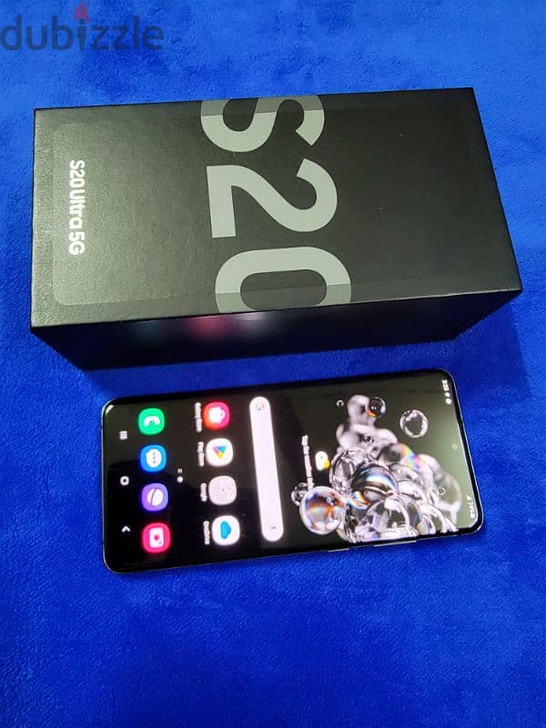 samsung S20 ultra 5g 12+8gb RAM 128gb ROM box charge have like new 1