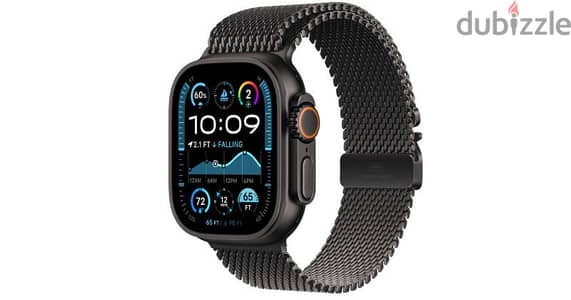 Apple Watch Ultra 2 Black Titanium Milanese loop Strap