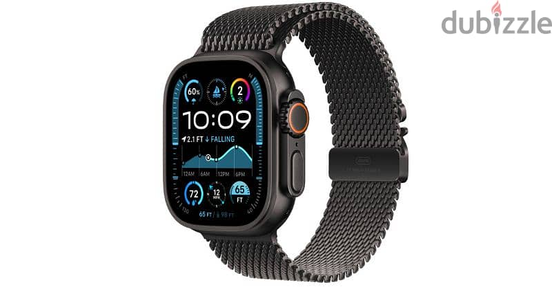 Apple Watch Ultra 2 Black Titanium Milanese loop Strap 0