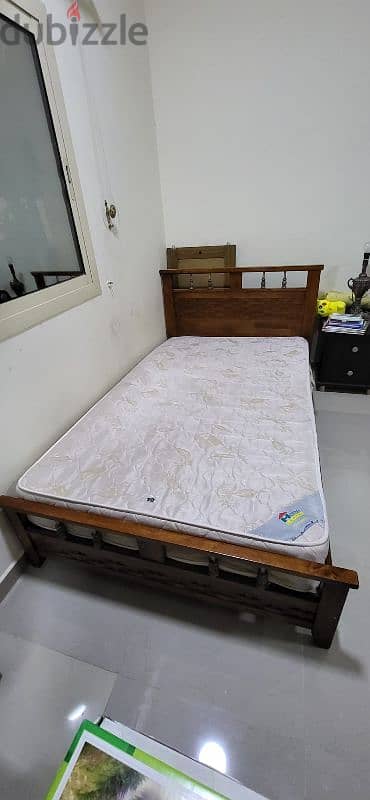 Twin Bed - 120×200 cm with mattress, good quality wood 4