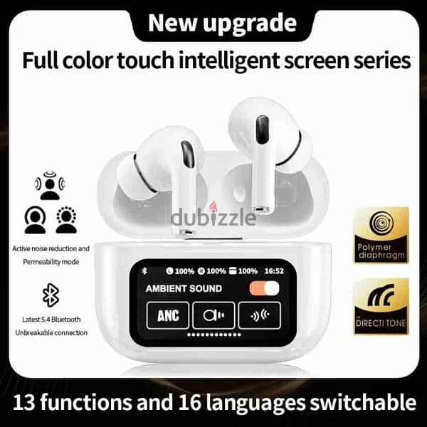 Earbuds pro 5 Touch Display with Noise Cancellation 1