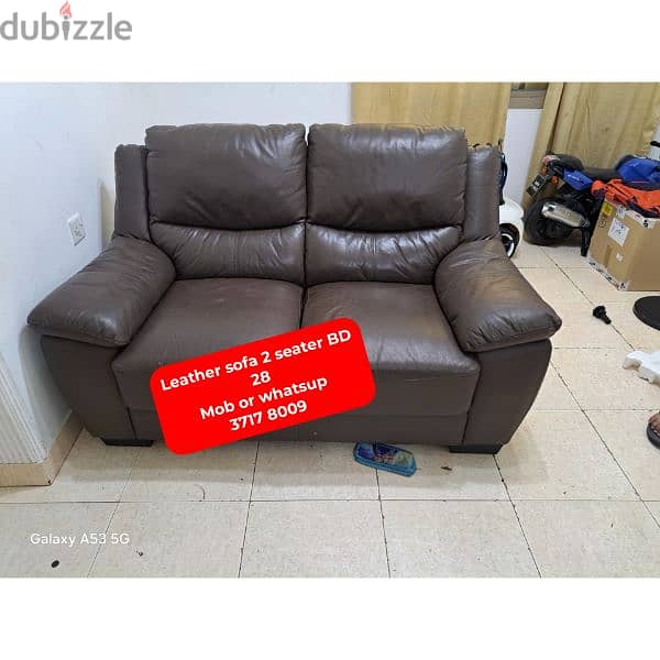 leather sofa and other household items for sale with delivery 0