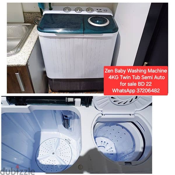 Baby Washing Machine 4kg semi auto and other items for sale 0