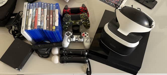 Play station 4 with ps Vr and alll accessories and games