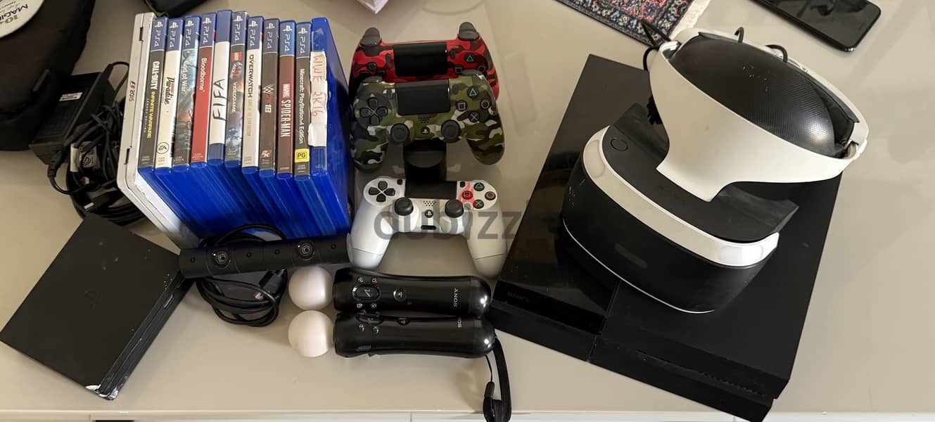 Play station 4 with ps Vr and alll accessories and games 0