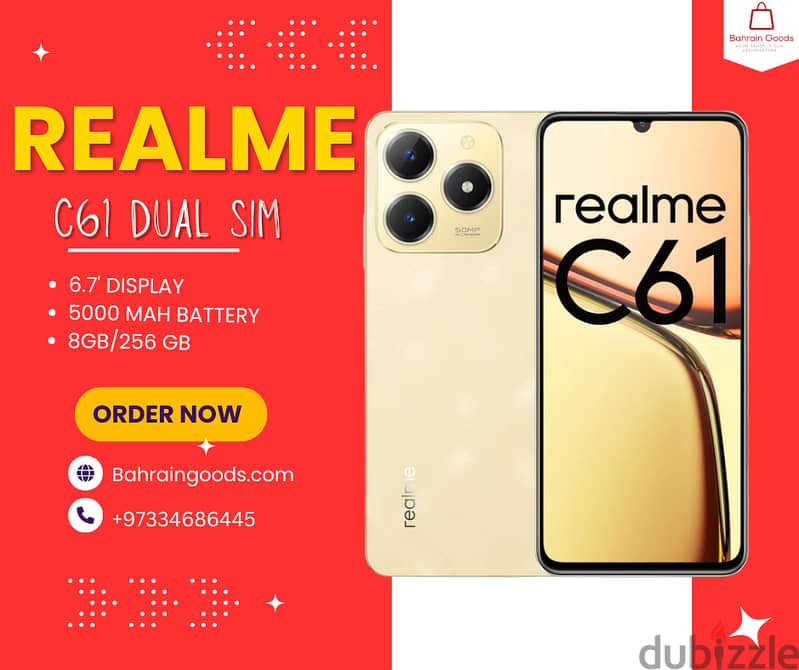 Realme C61 Dual SIM 8GB/256 4G | Middle East Version 0