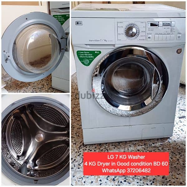 Toshiba 9 kg washing machine and other items for sale with Delivery 3