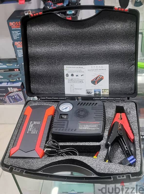 car jump starter and tyre inflator 2in1 0