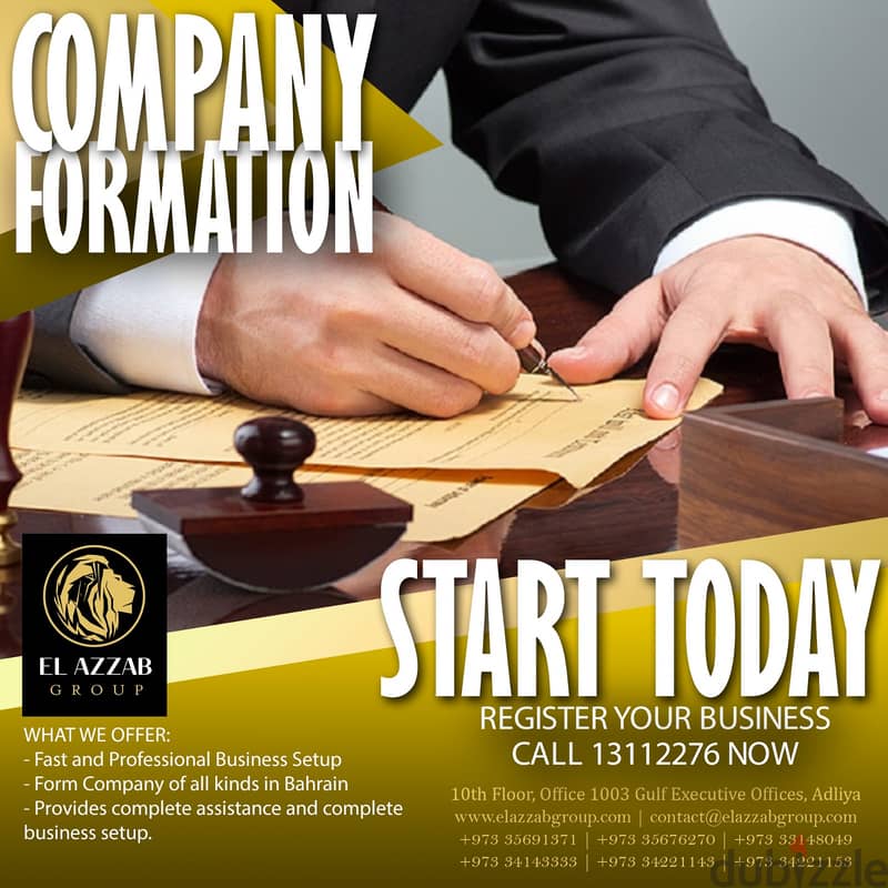 Call now for company formation  !!start  and sign Up !!! Only 49 BHD 0