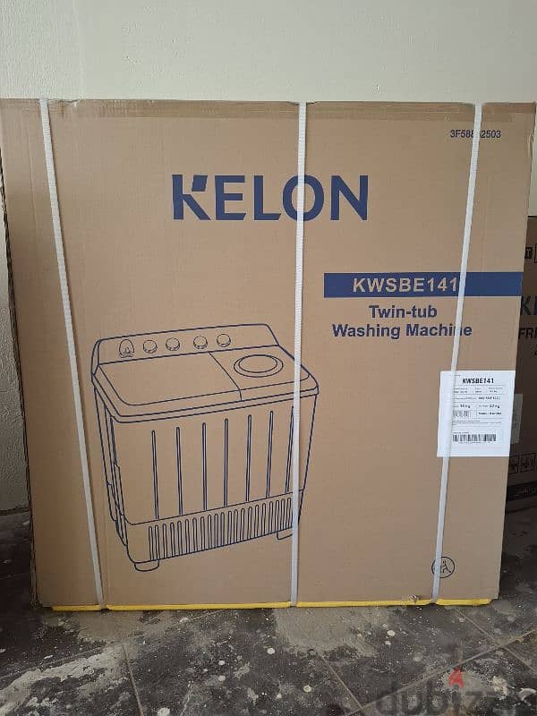 kelon 14kg twin tub washing machine brand new for 1