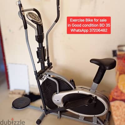 Exercise Bike and other items for sale with Delivery