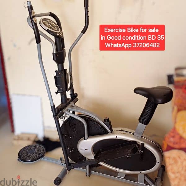 Exercise Bike and other items for sale with Delivery 0