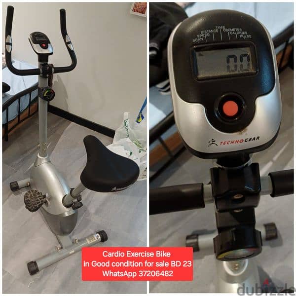 Exercise Bike and other items for sale with Delivery 1