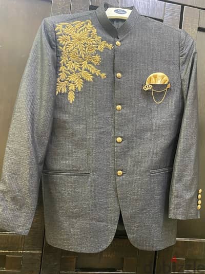 hand  embroidery Prince Pant coat