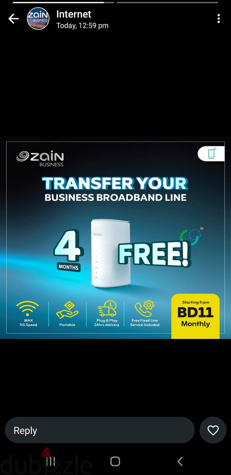 Zain wifi 4 month free @ 11 bd offer upto 1 jan 2025 0