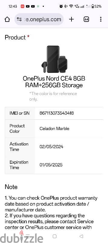 One Plus CE 4 - 256GB 8