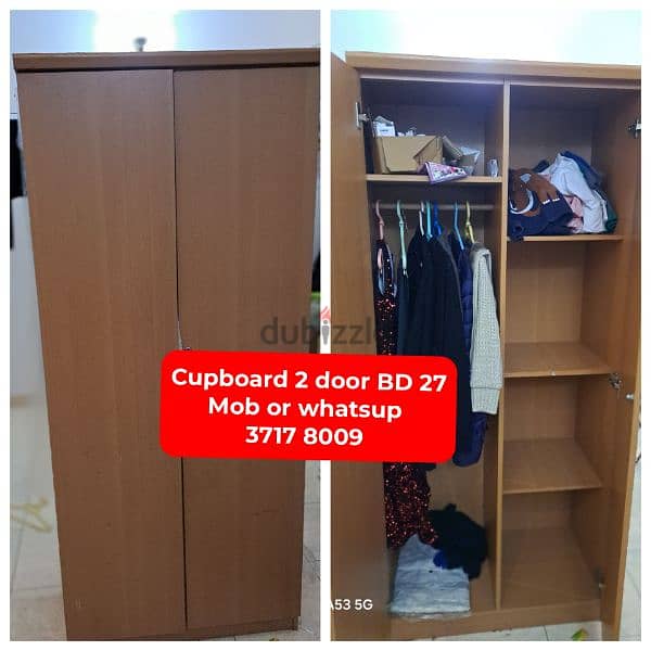 wooden double bed cupboard for sale with delivery 5