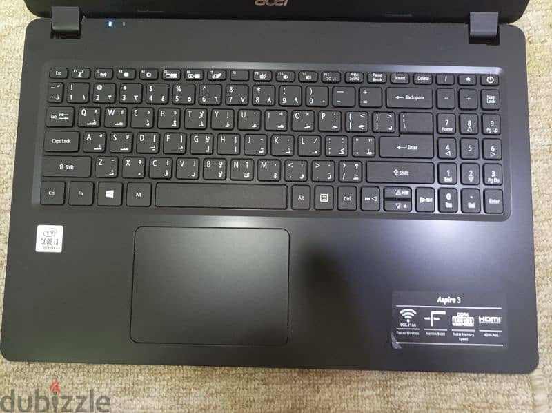 Acer Aspire A3 15.6 Intel Core i3-10 generation 4GB Ram 1TB 1