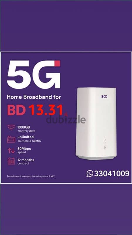 STC , 2 Sim + 1 Mifi or Router, All 5G pan's Available. 2