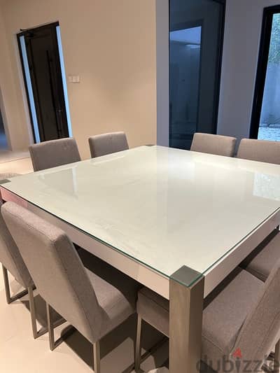 dinning table 8 seaters price:120 BD  purchased from homecentre