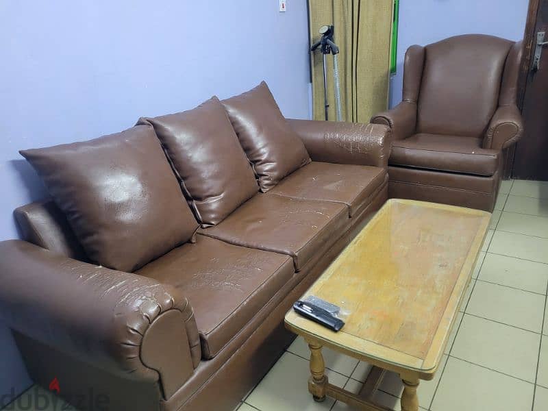 sofa with tea table for sale 0