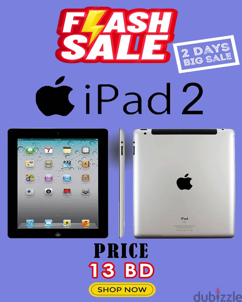 New Year Offer: Apple iPad 2 - Was 20 BD, Now Only 13 BD! 0