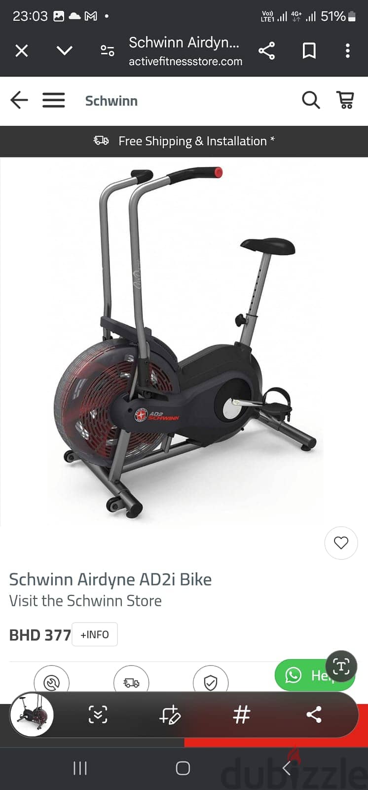 Cardio Air Bike AD2i SCHWINN 3