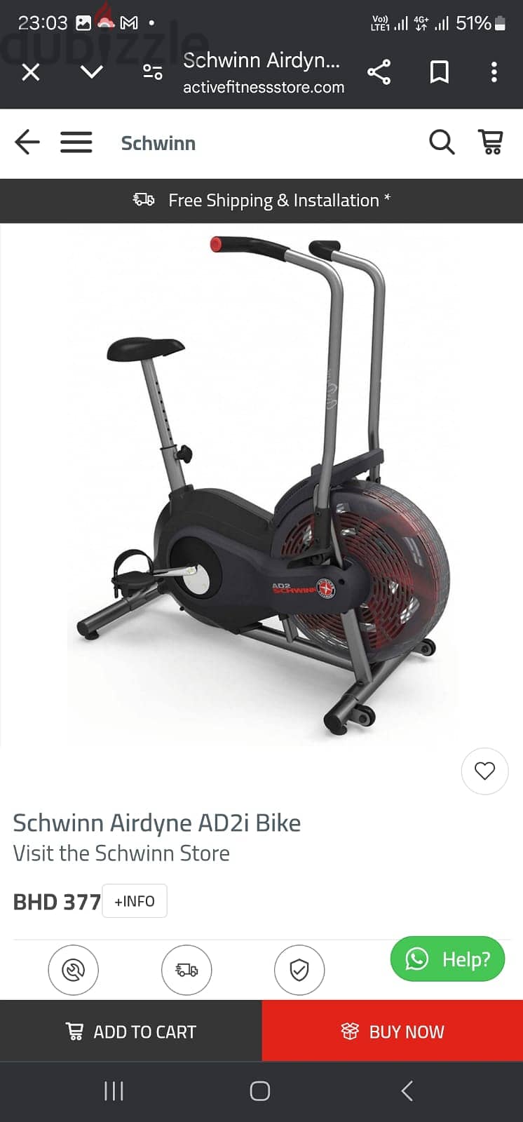 Cardio Air Bike AD2i SCHWINN 4