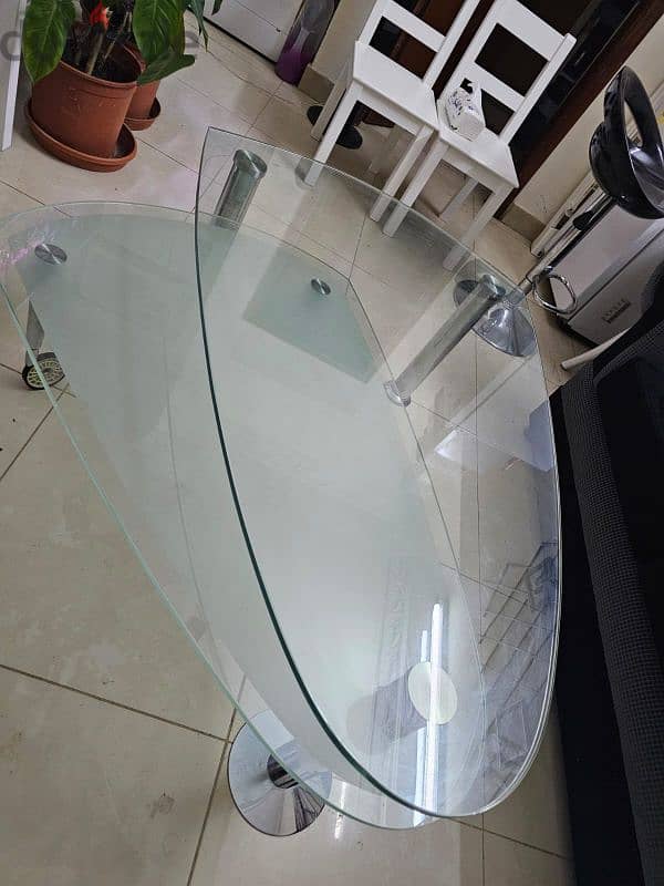 Double Tier Glass Table For Sale 5