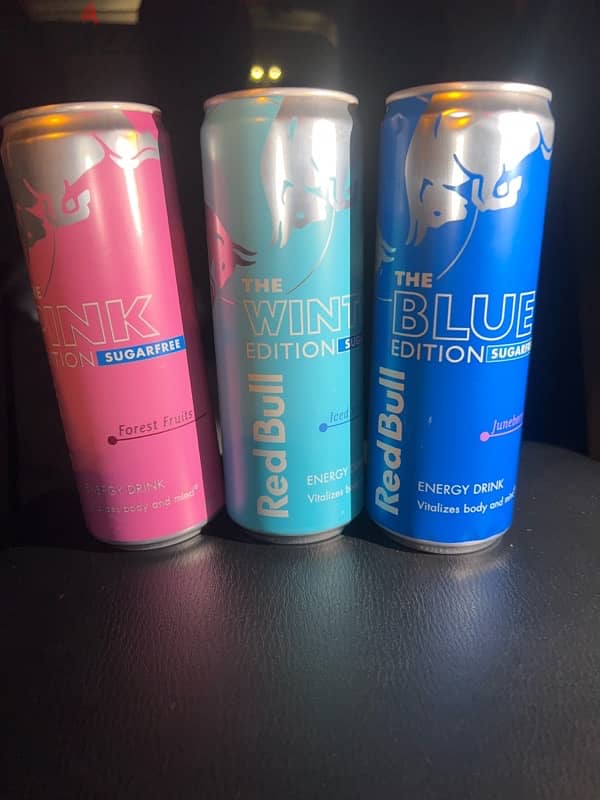 Redbull (Rare) two flavors blue and pink 0