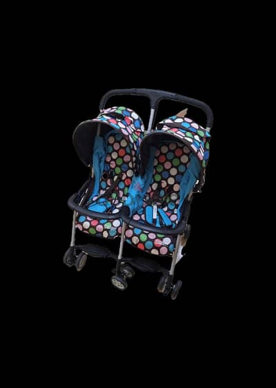 twin baby stroller in excellent condition 30 BD